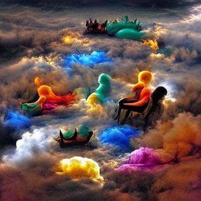 Brilliant Souls Dream on Glowing Clouds
