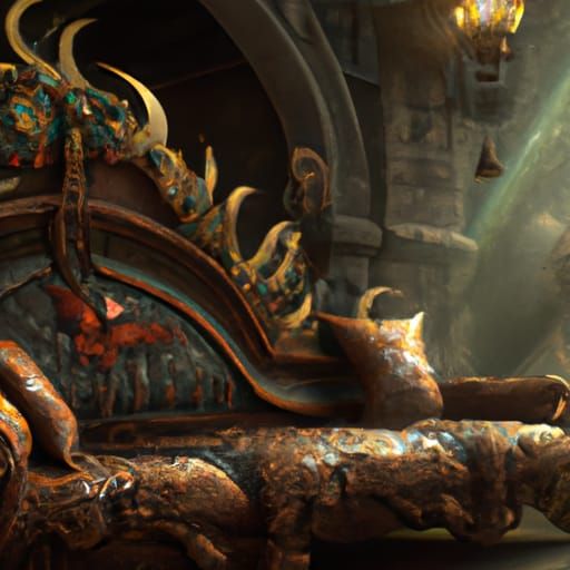 Fantasy Sofa Concept Art in 8K Resolution