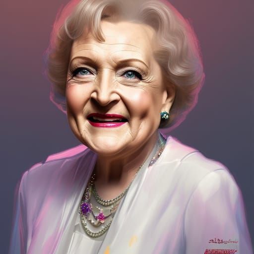 Hyperdetailed Portrait of Betty White