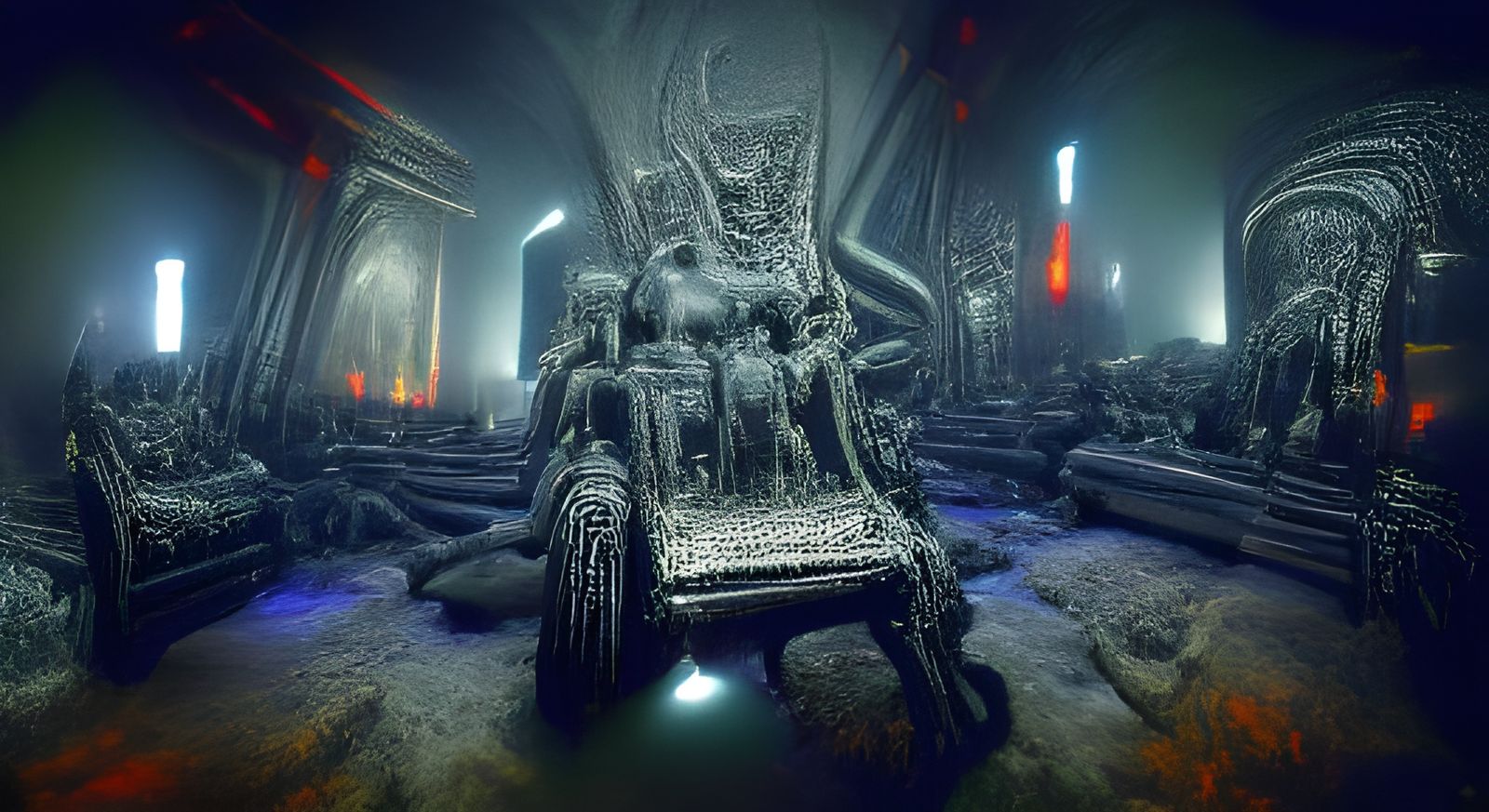 Obsidian Throne of Hell Under Glass Sea