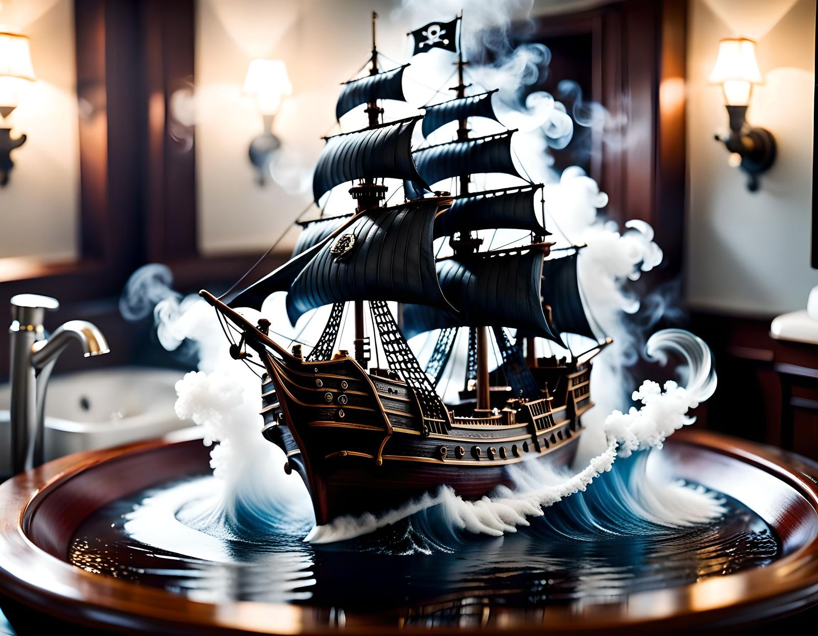 Tilt-Shift Macro Pirate Ship Adventure