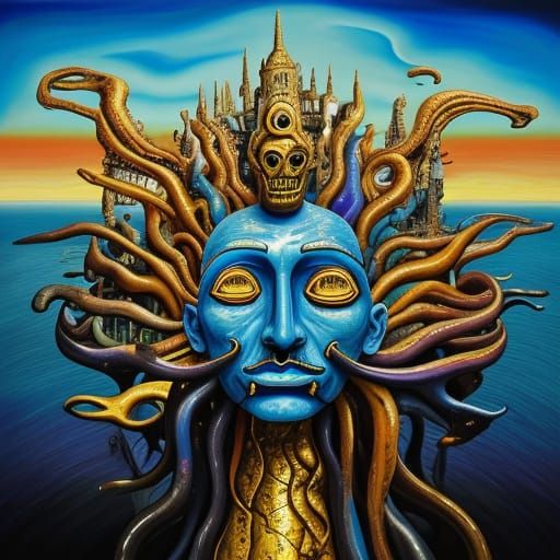 Surrealist People in a Twisted World, Dali Style