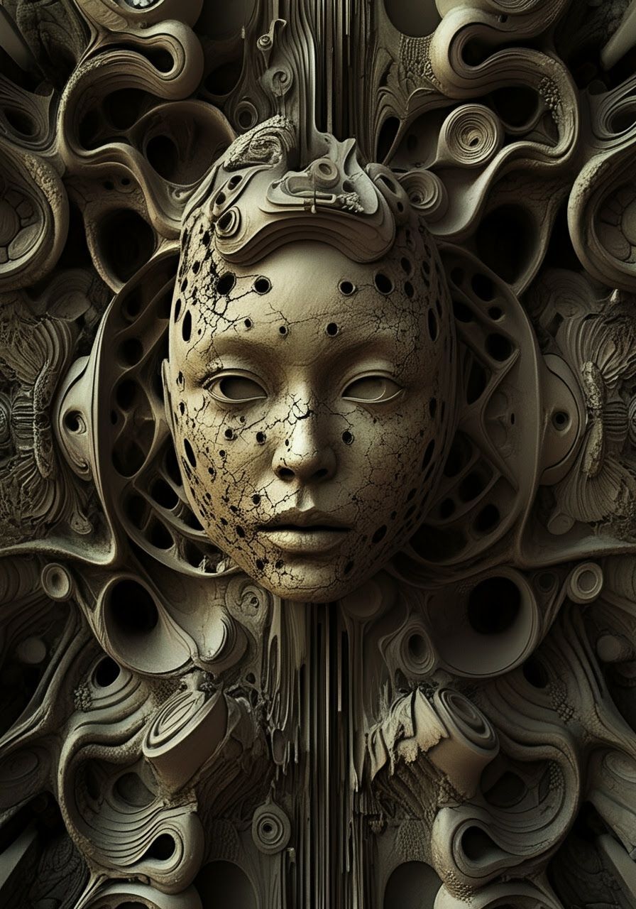 Lost in Art of Hollowness Airbrush Sculptural Rhythm