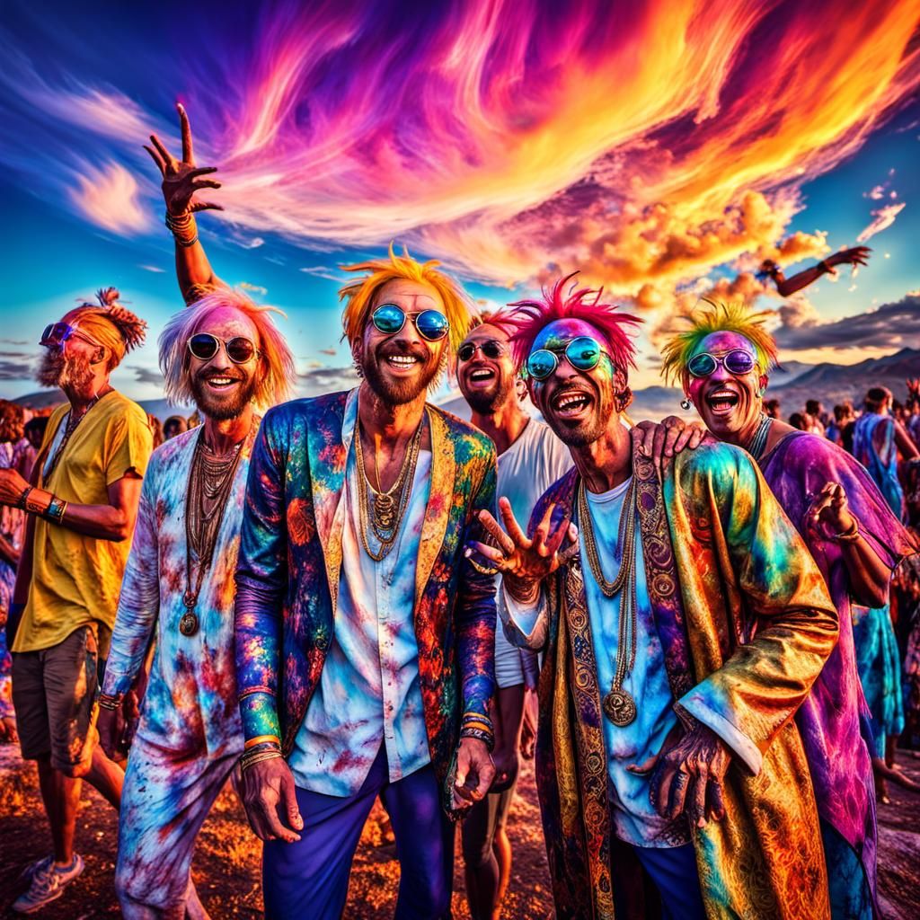 Extravagant Cosmic Holi Festival in Dreamscape