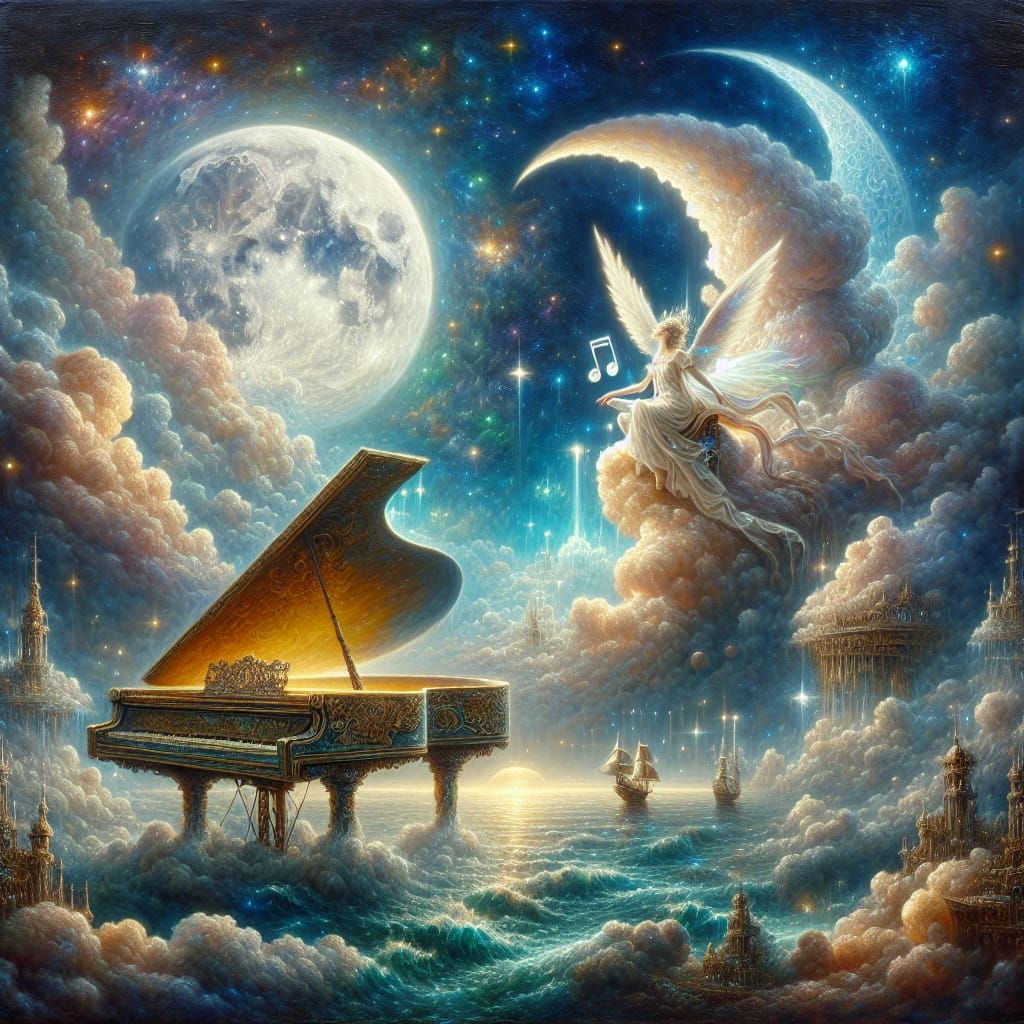 Utopian Fantasy World: Rococo Surrealism in the Sky