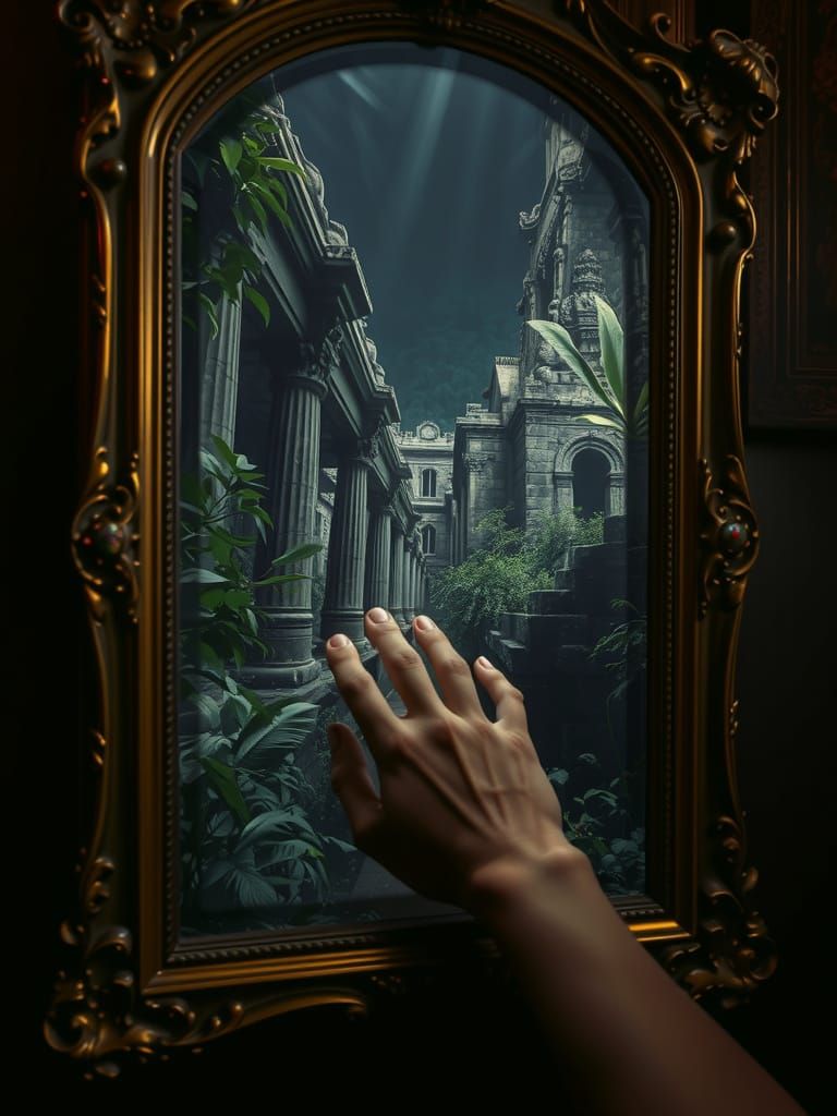 Victorian Mirror to Jungle Portal
