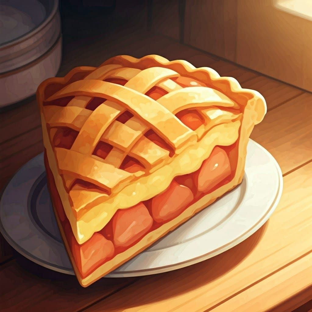 Vibrant Pokémon Pie in Watercolor Style