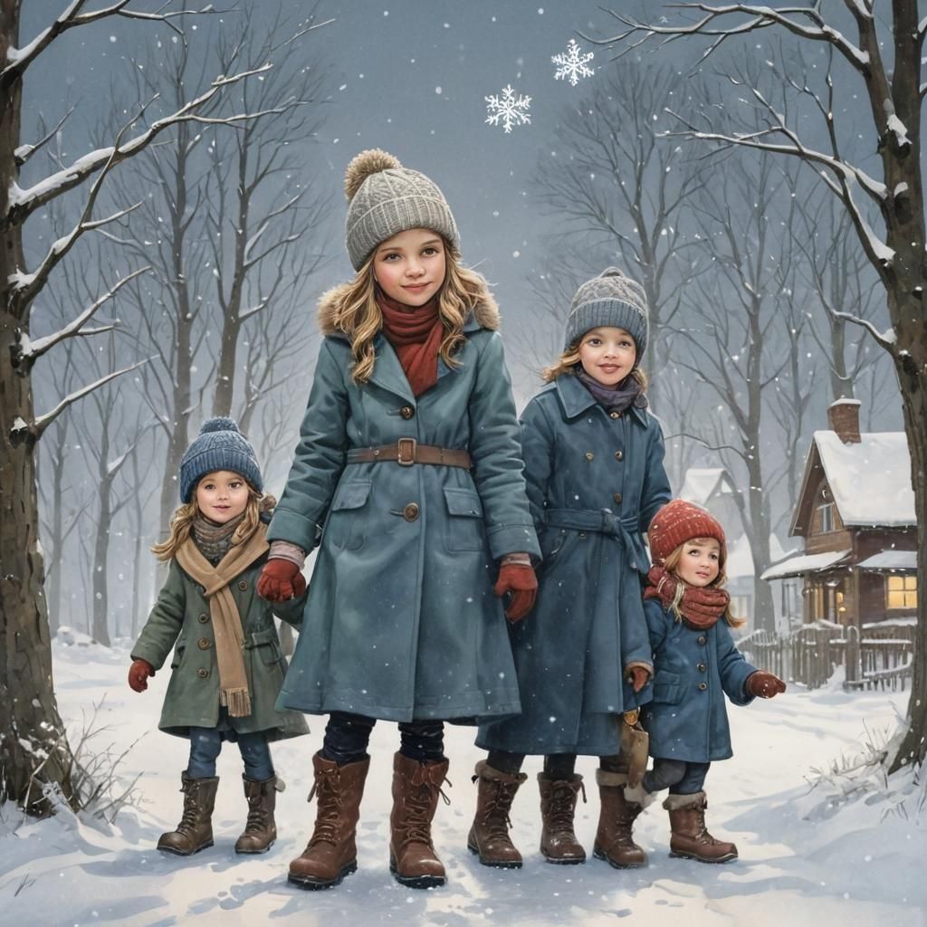 Children's Winter Storybook Illustration