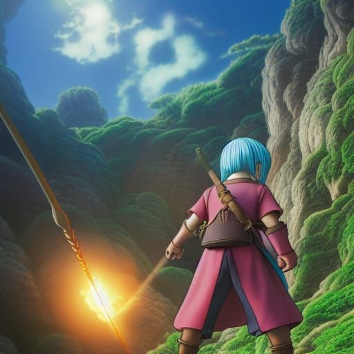 Dragon Quest Leader: Ghibli-Style Anime Visual