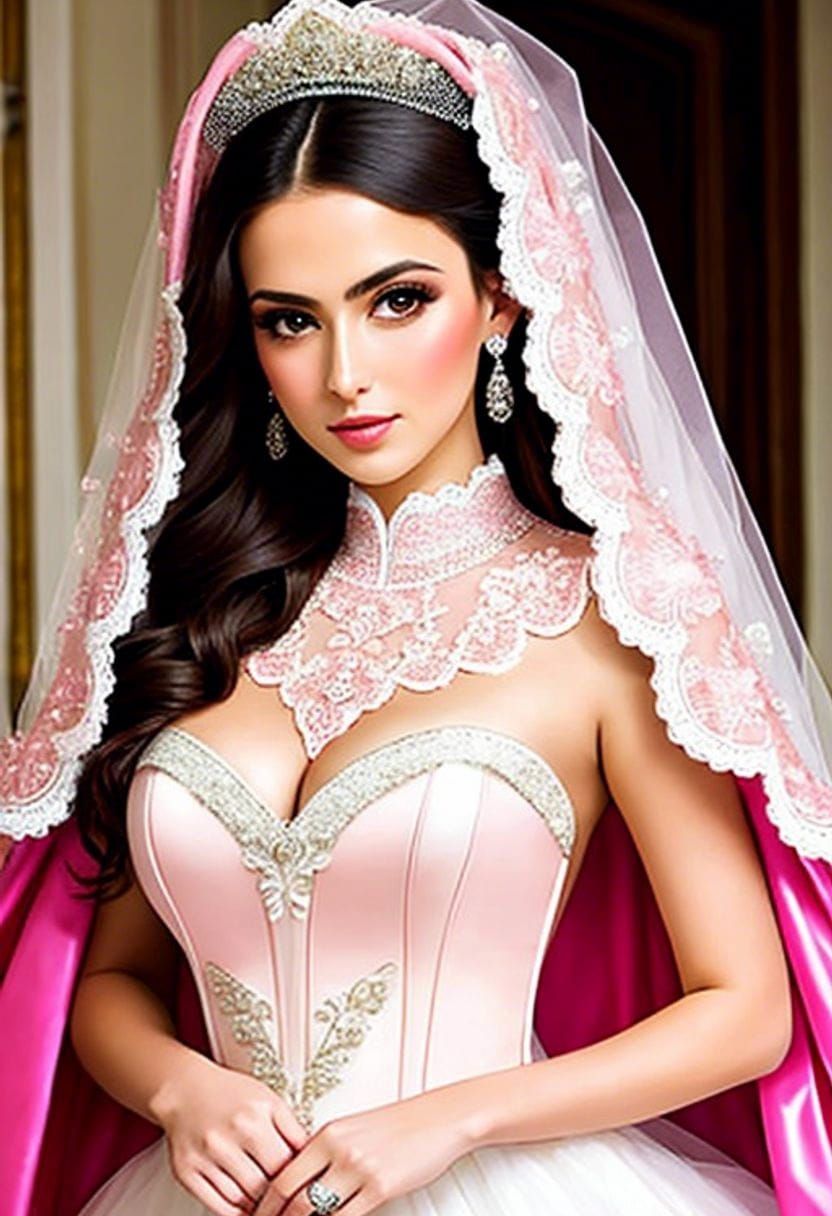 Abstract Bride with Zentangle Elements and 3D Shading