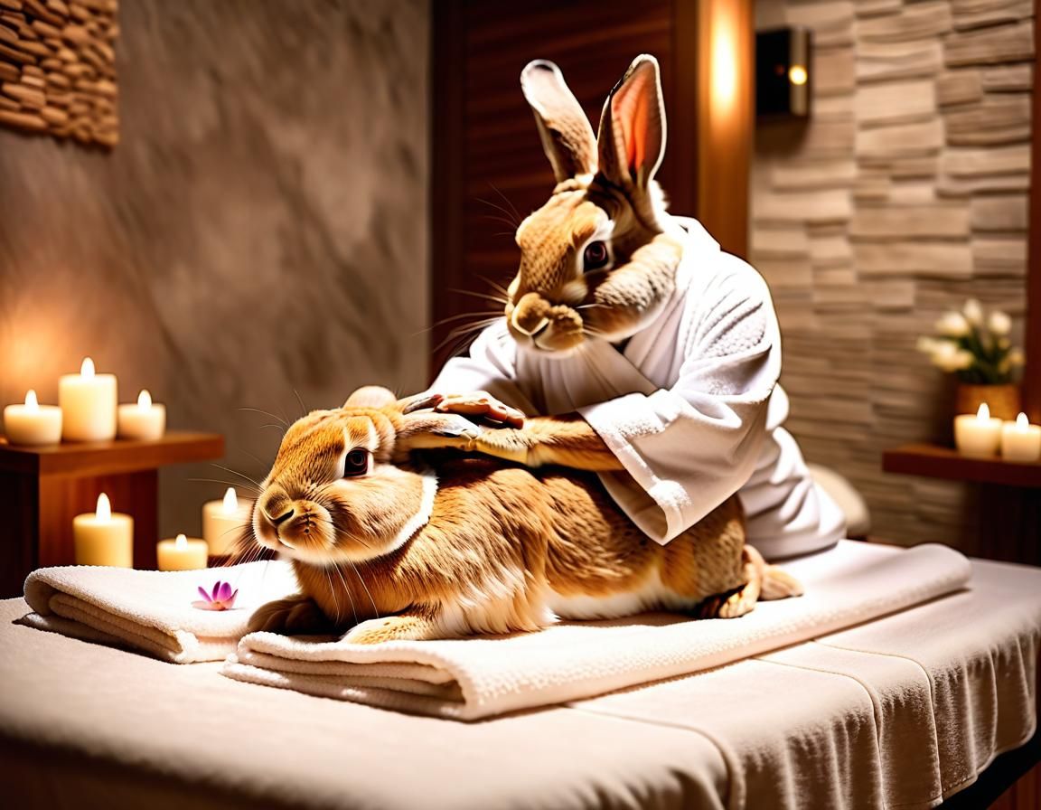 Rabbit Relaxation: Spa Day for a Bunny