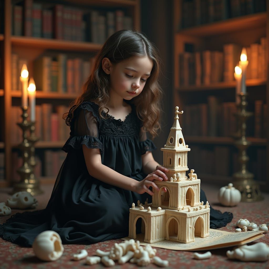 Macabre Castle: Girl in Mystical Chamber