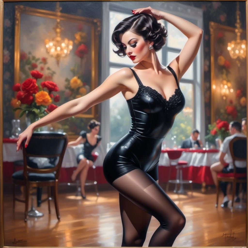 Impressionistic Oil Painting of Jazz Dancer