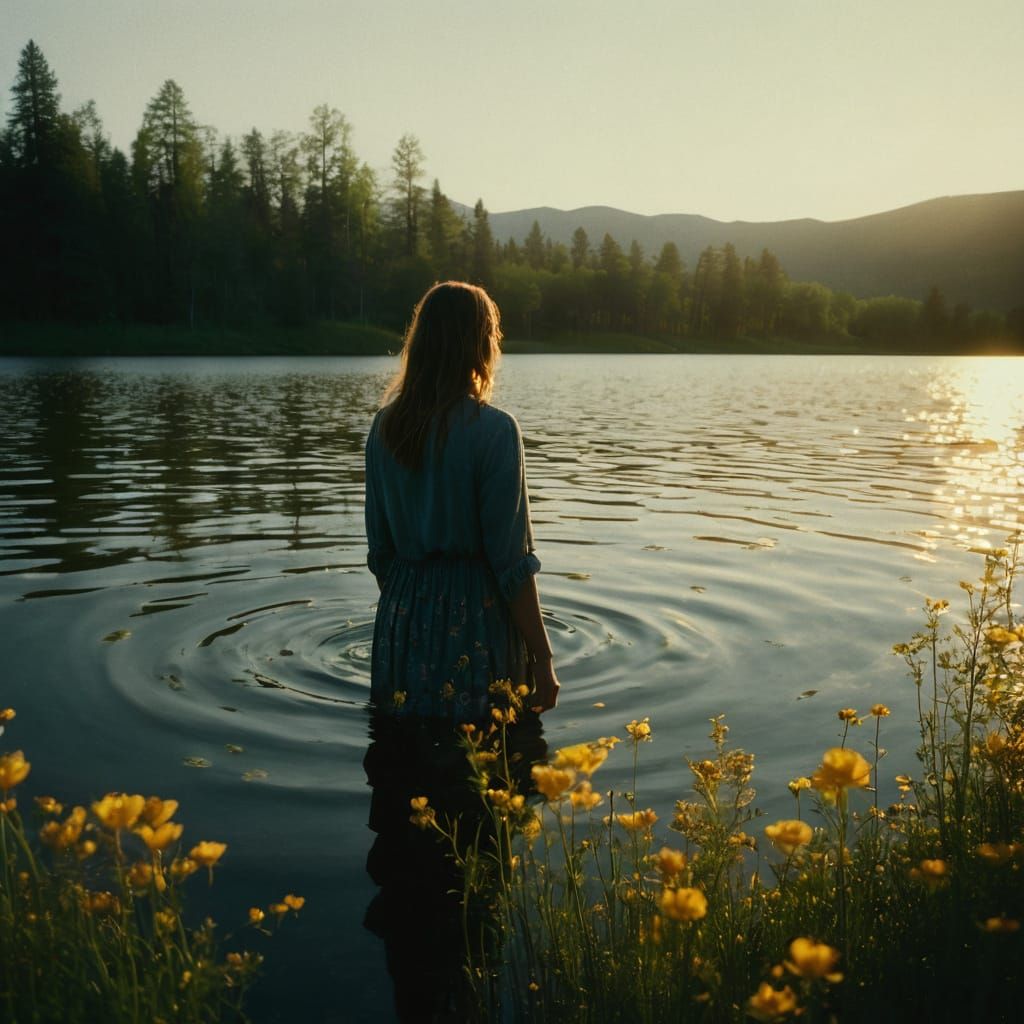Ethereal Mountain Solitude in Cinematic Style