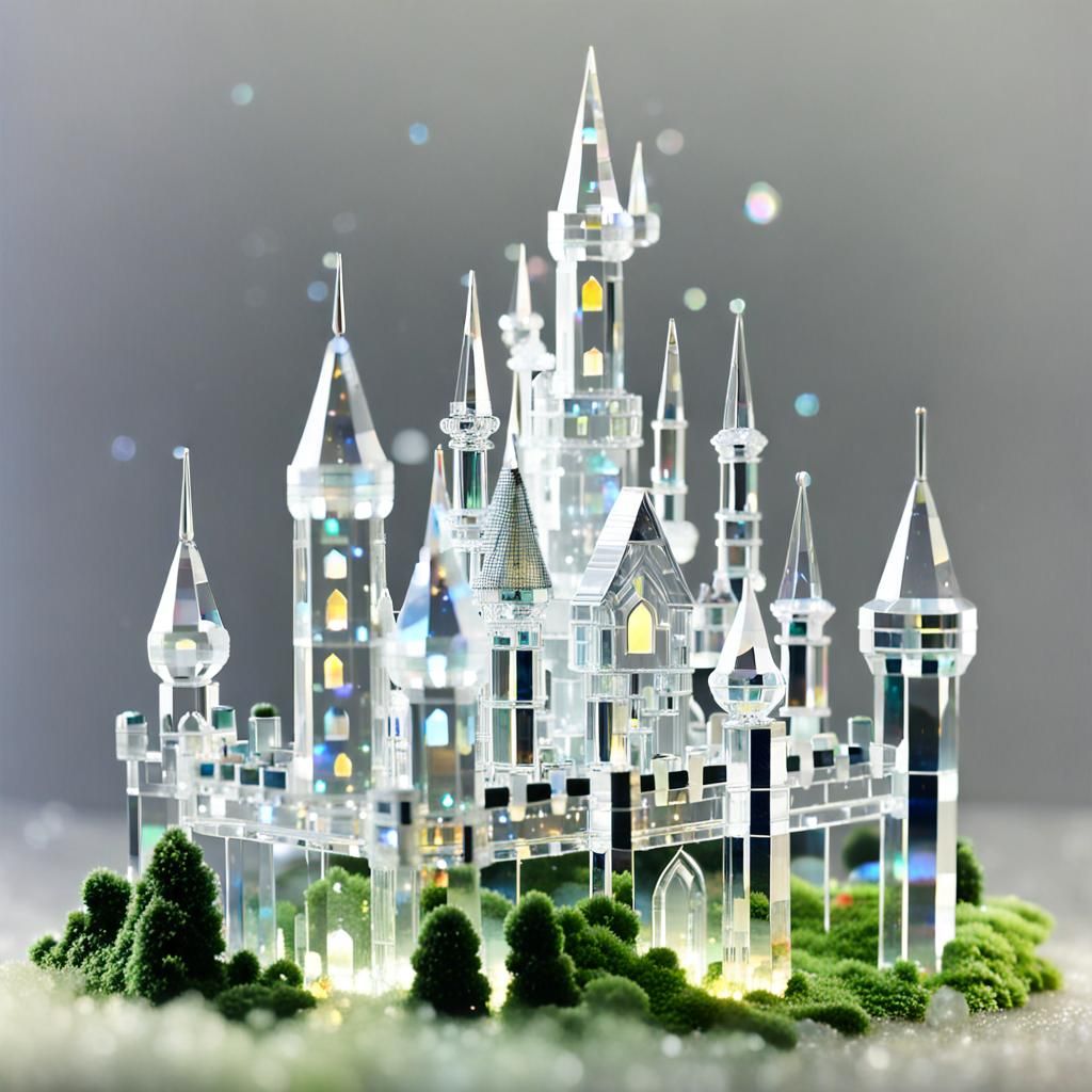 Luminous Crystal Castle of Perfect Transparency