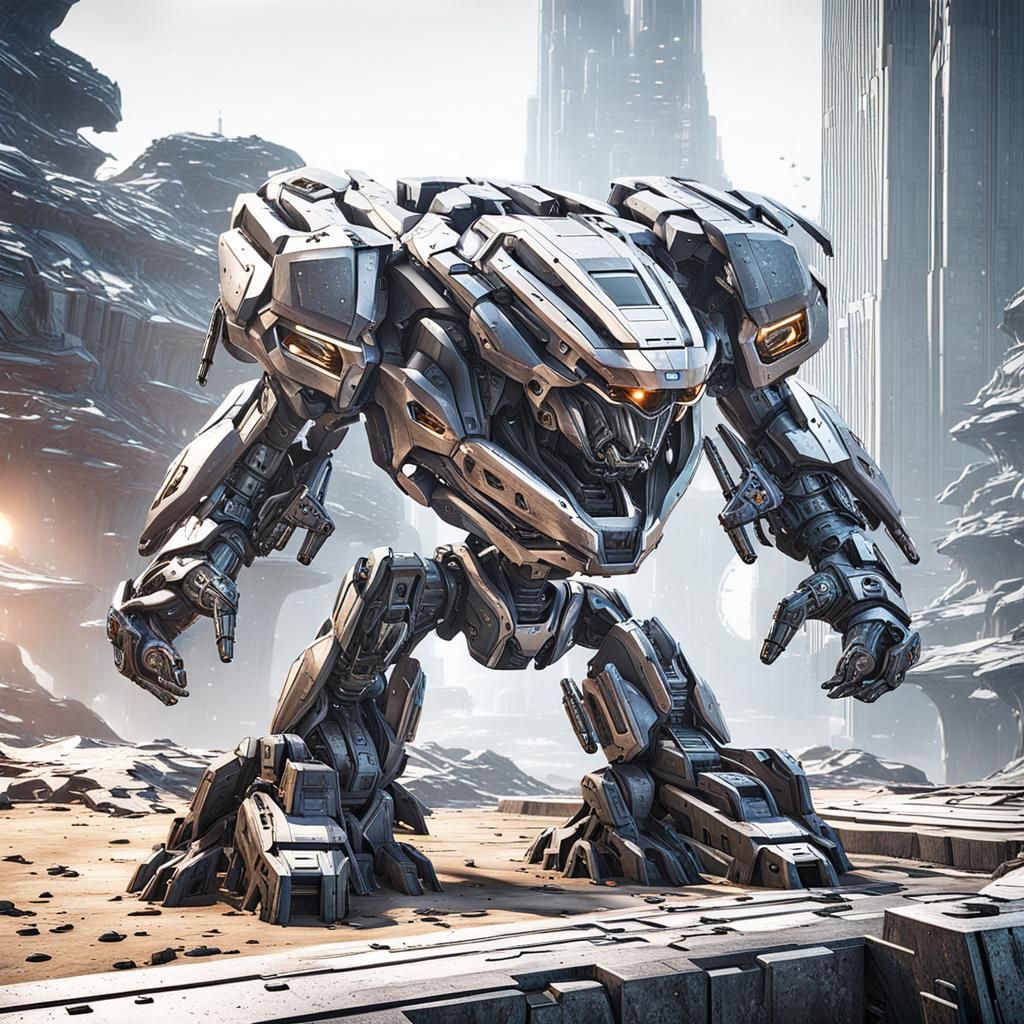 Epic Sci-Fi Mech Rising: Cinematic 8K Render