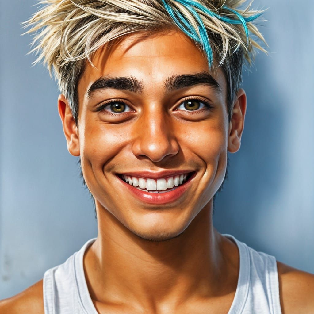 Young Hispanic Man Smiles Confidently