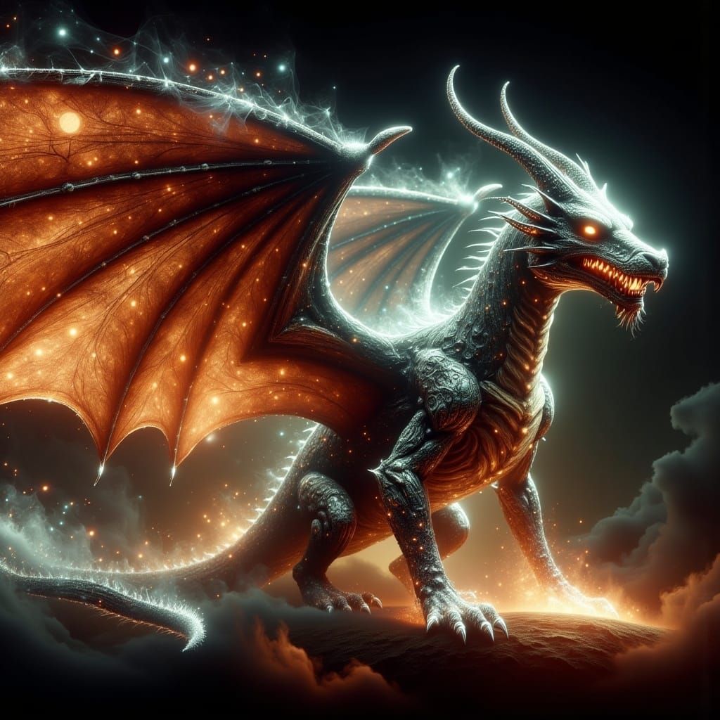 Majestic Dragon in Hyperrealistic Detail