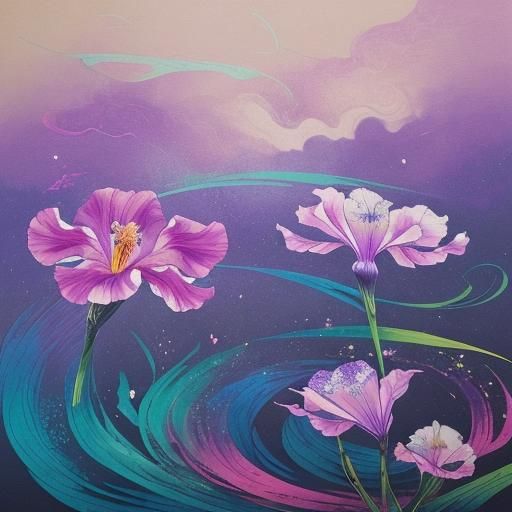 Galaxy Eye Fractal with Neon Swirls