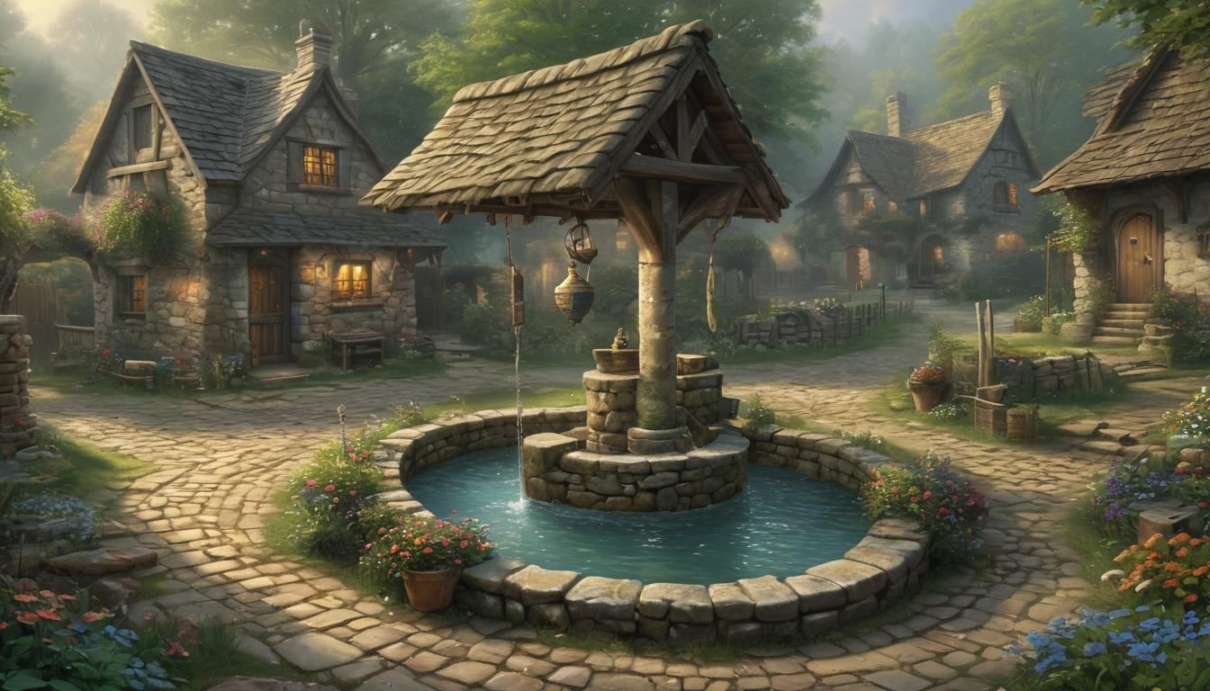 Enchanting Wishing Well in Ethereal Fantasy Style