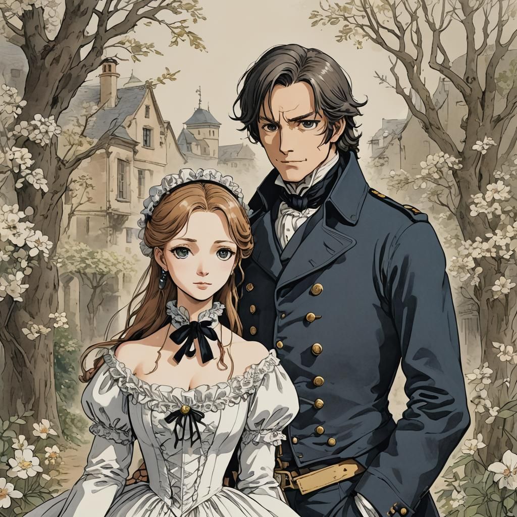 Claire and Philip Derblay in Anime Style