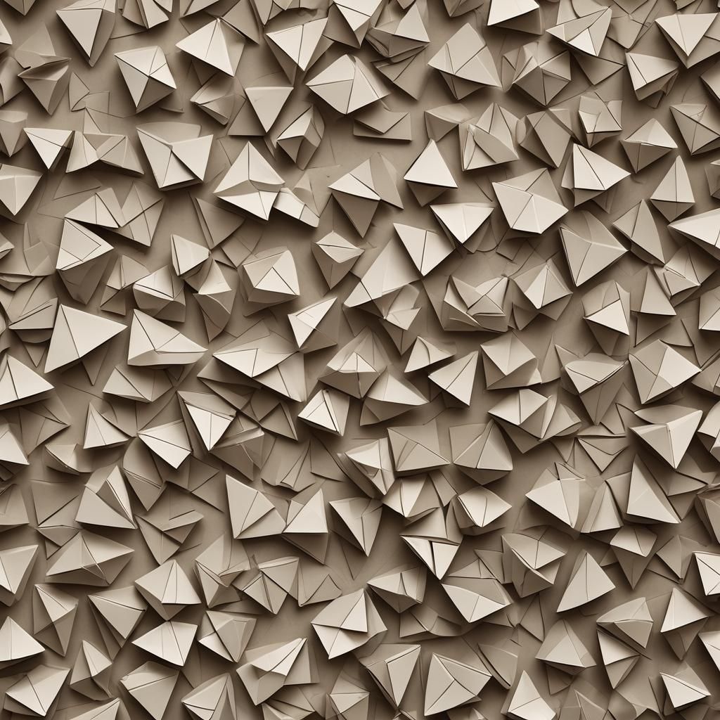 Origami Papercraft Sculpture in 8K Resolution