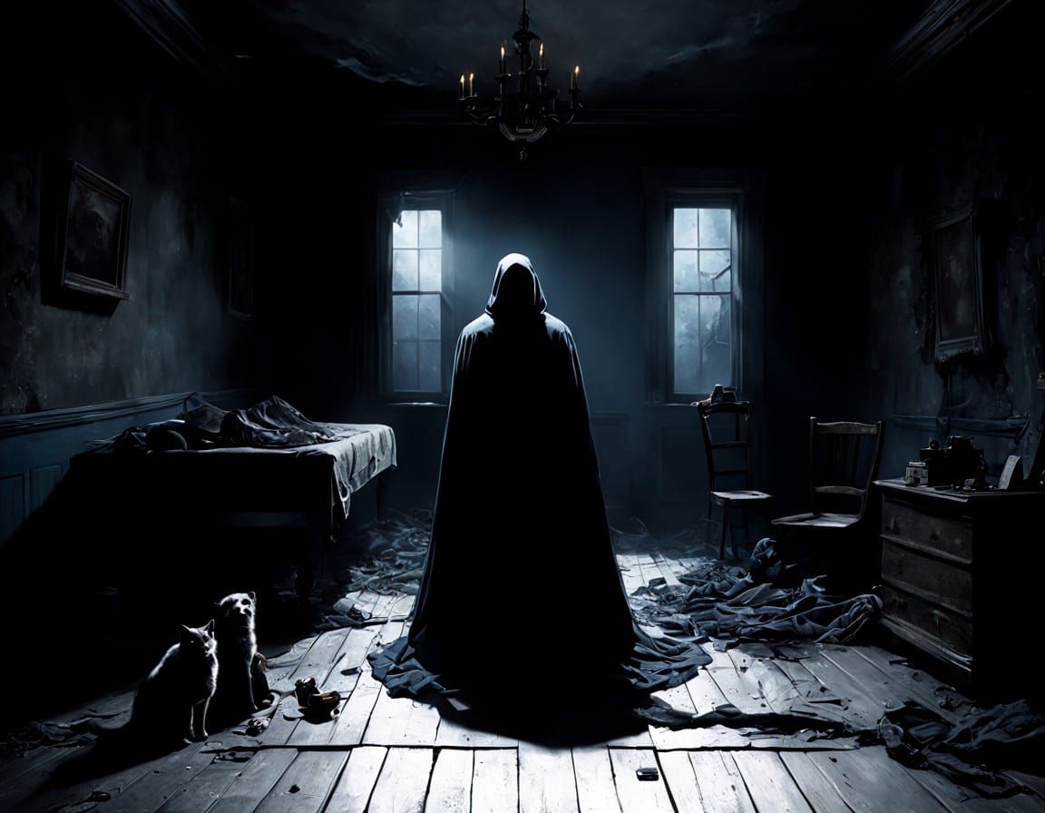 Sorrowful Specter in a Forgotten Nursery, in Greg Rutkowski'...