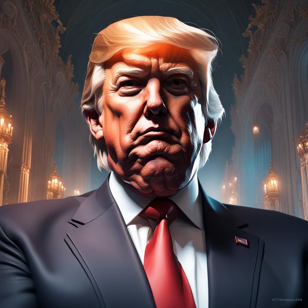 Donald Trump Portrait in Artgerm Style