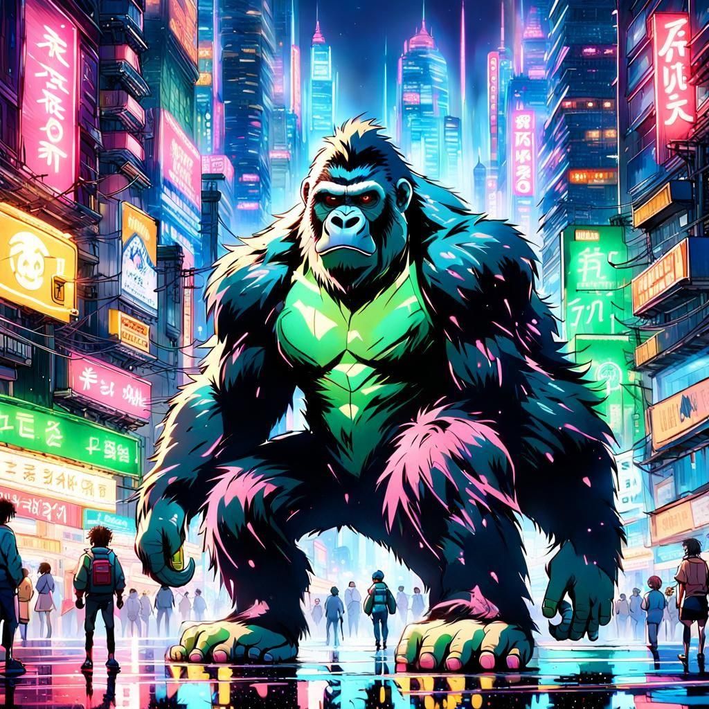 Angry Gorilla in Coruscant Street, Anime Colors