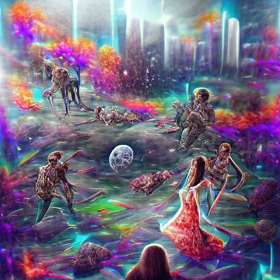 Cosmic Zombie Apocalypse by Pablo Amaringo