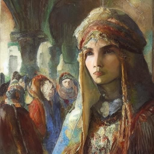 Woman with Flowing Water Effects