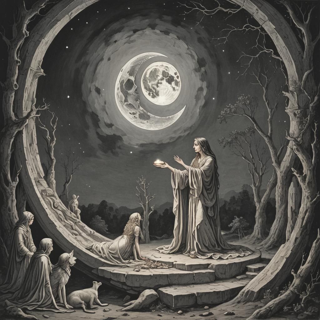 The Last Sorceress's Sacrifice to the Moon