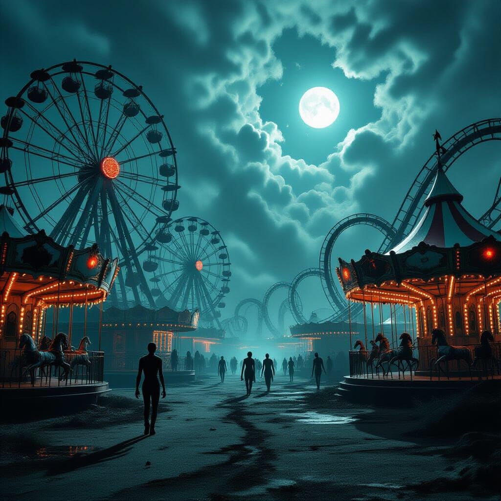 Decayed Carnival Rides Vanish into Void