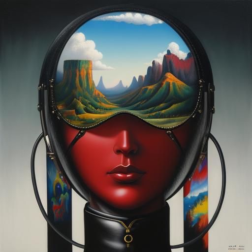 Surreal Landscape in Matte Oil Paint