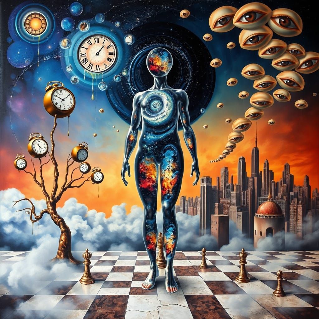 Surreal Human Form Embodies the Vastness of the Mind in a Dr...