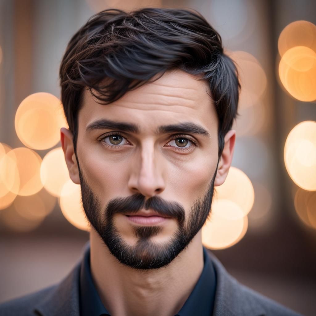 Elegant Man with Beard in Professional Portrait