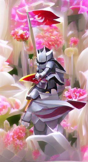 Floral Knight: A Unique AI Art Creation