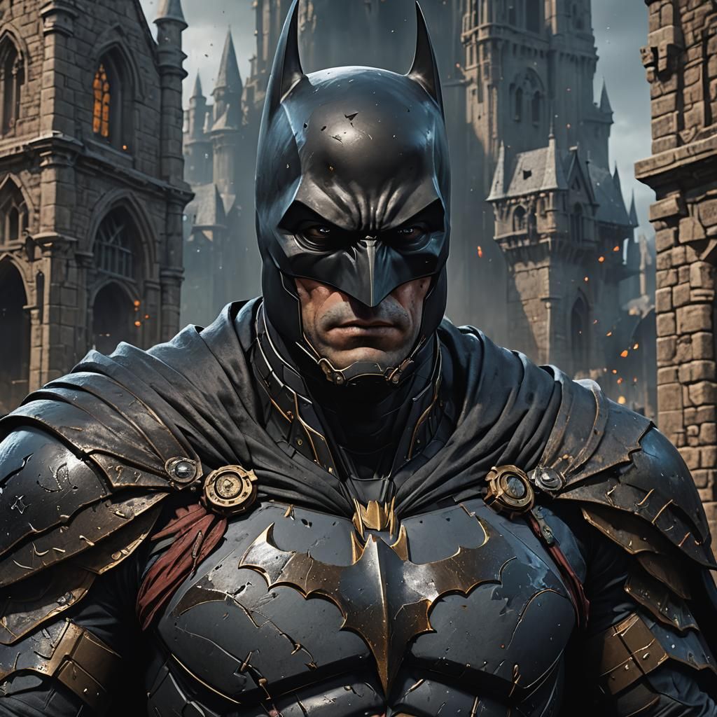 Batman as D&D Rogue: Detailed Matte Painting