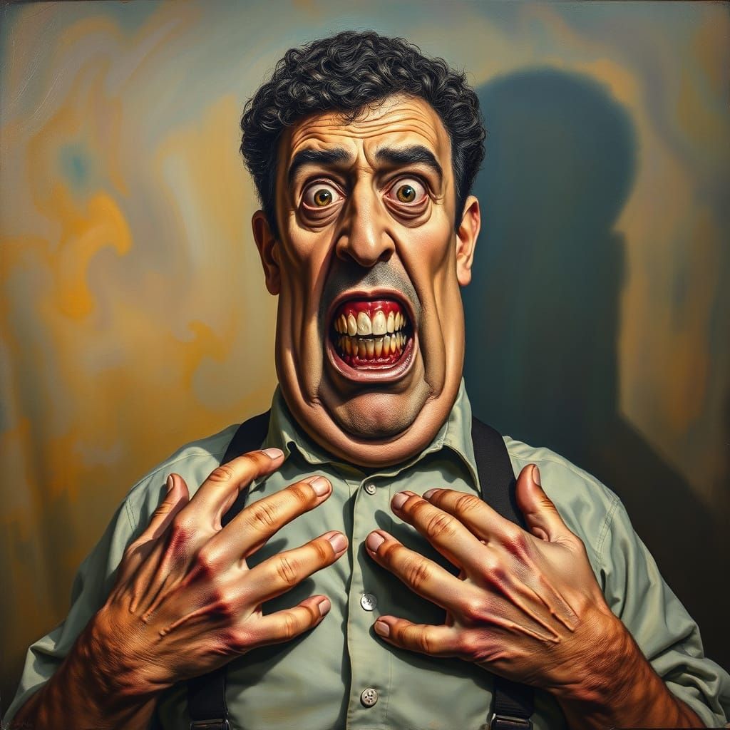 Surrealist Portrait of a Dim-Witted Man by Salvador Dali Sty...