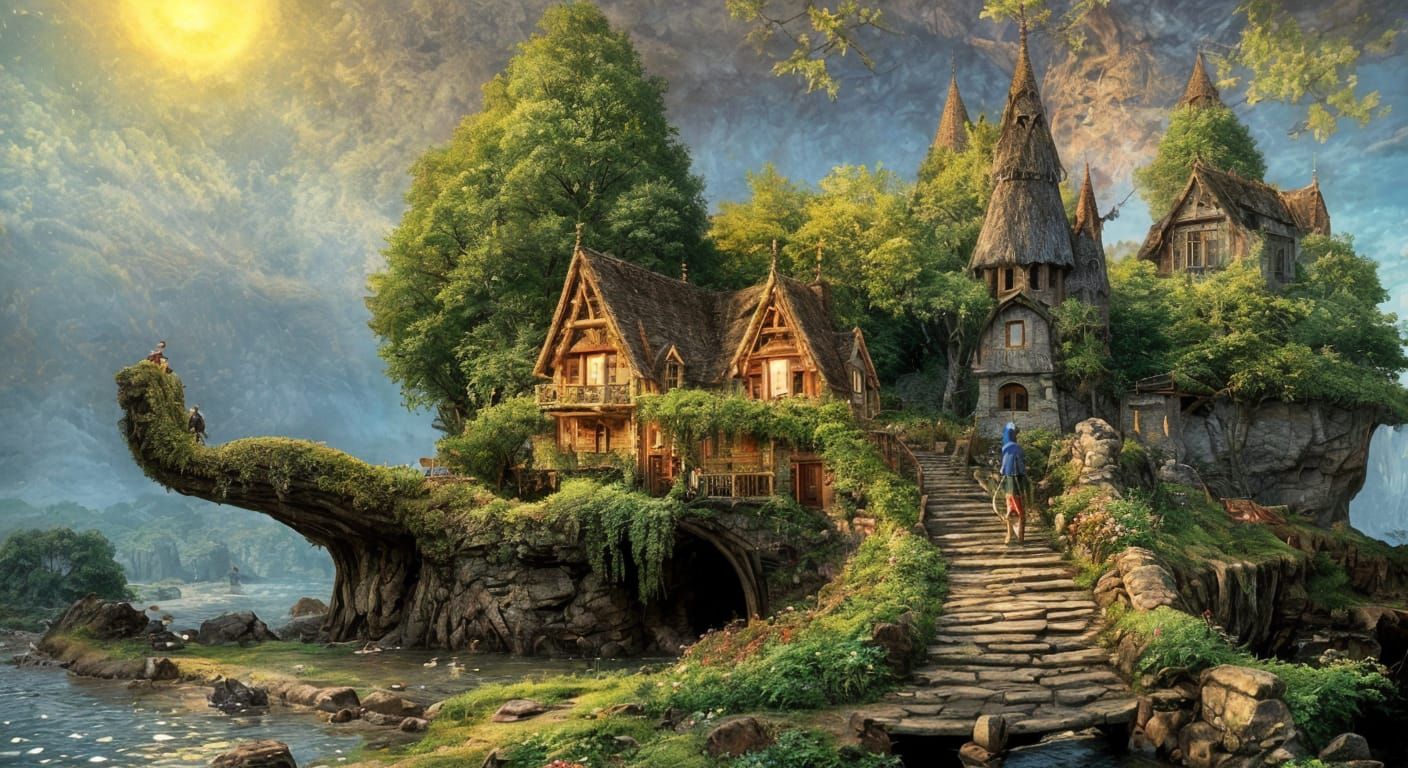 Faerie Village Treehouse: A Whimsical Sci-Fi Fantasy