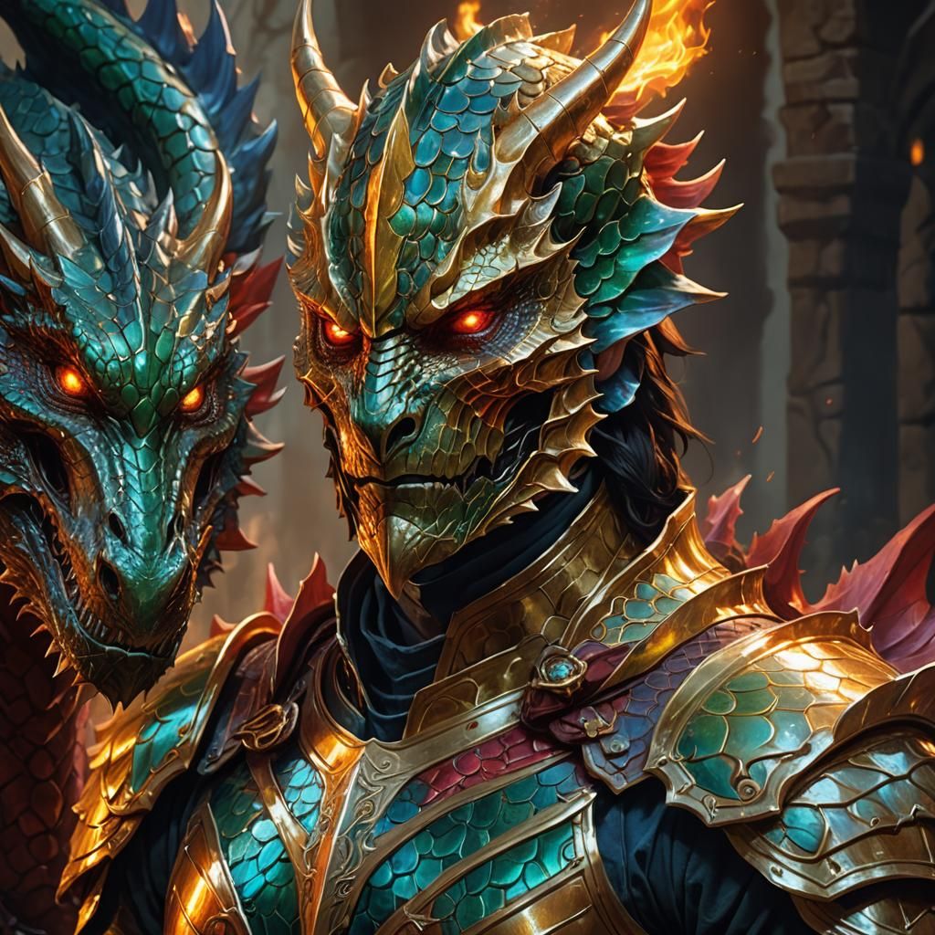 Knight's Victory Over Dragon: Hyper-Realistic Fantasy Art