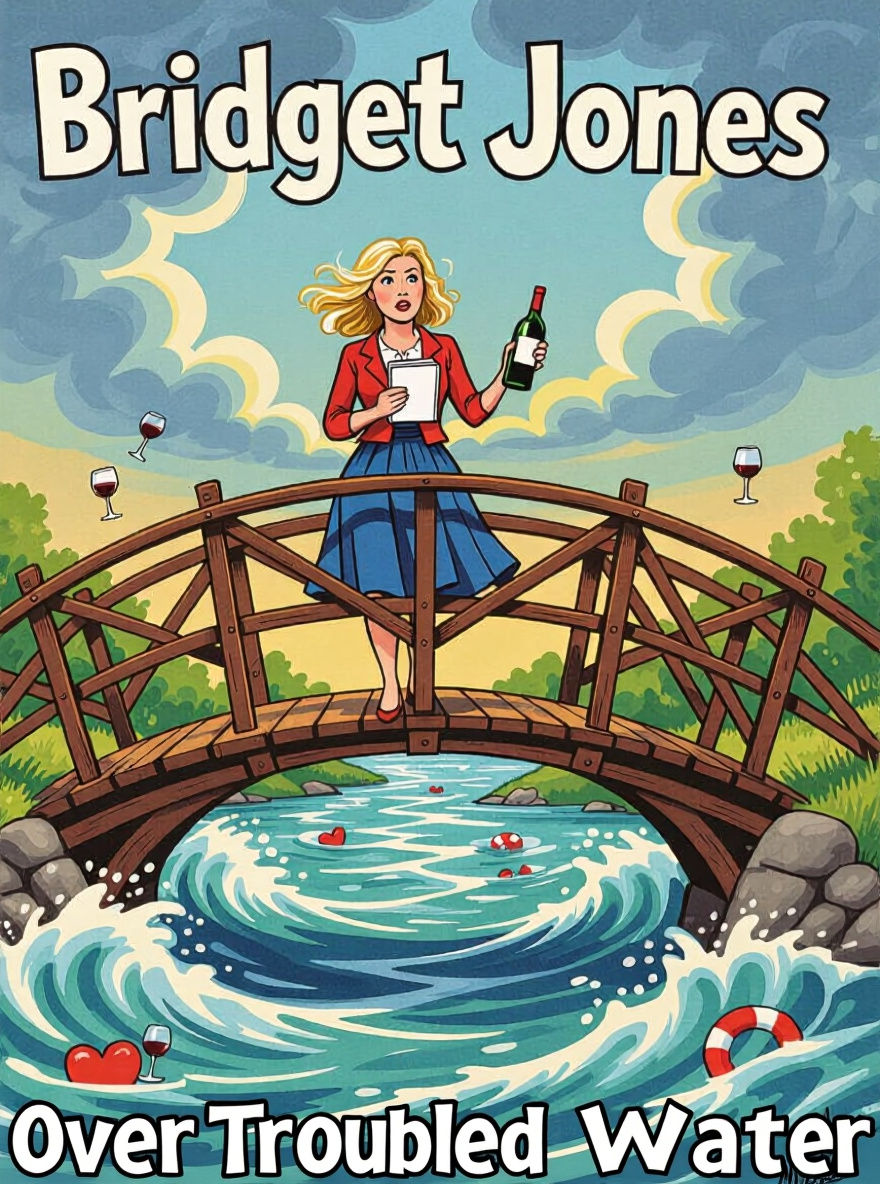 Bridget Jones on a Troubled Water Bridge in MAD Magazine Sty...