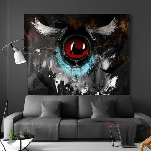 Chibi Rooster with Anime Eyes in Digital Art Style