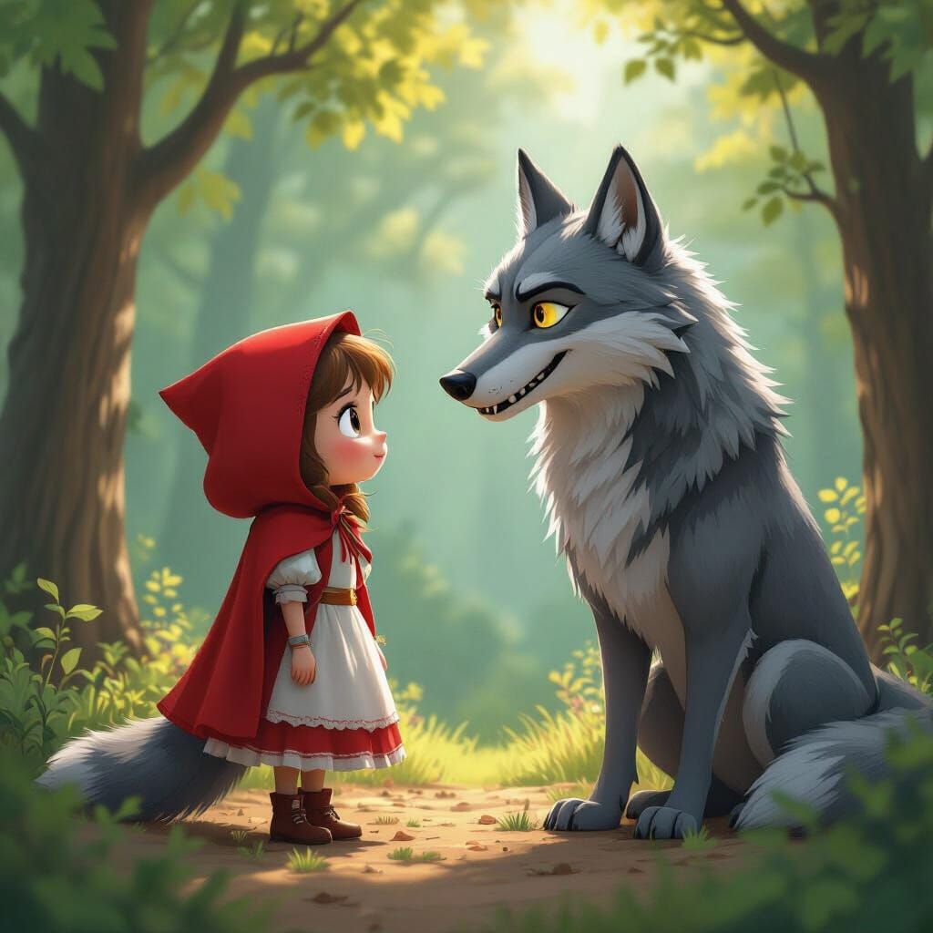 Little Red Riding Hood and the Sly Wolf