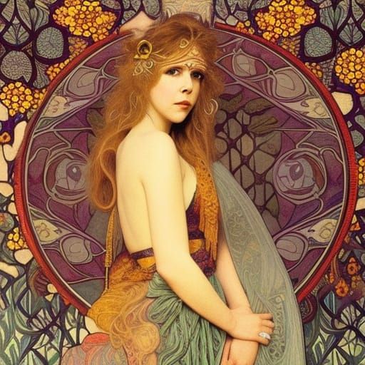 Stevie Nicks in an Art Nouveau Interior