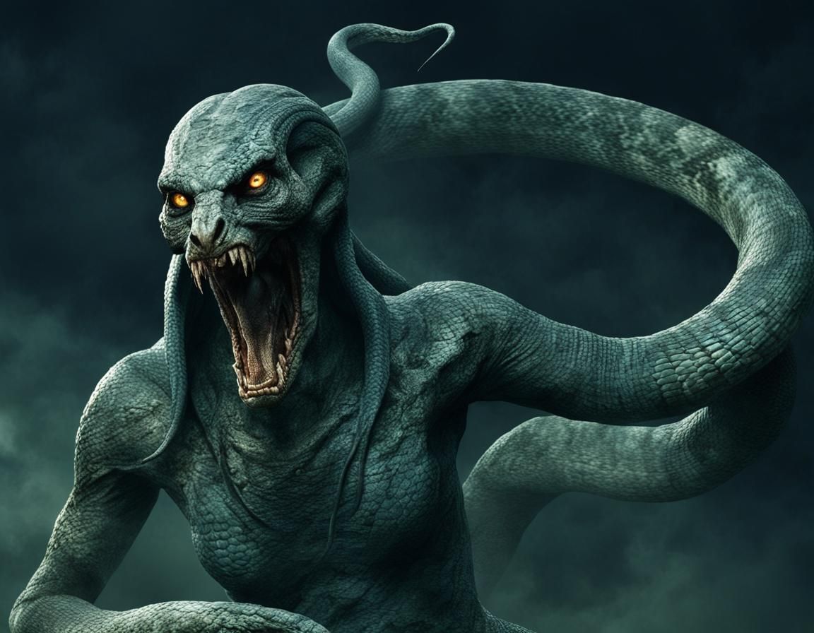 The Ajatar: Evil Snake Spirit with Woman's Torso