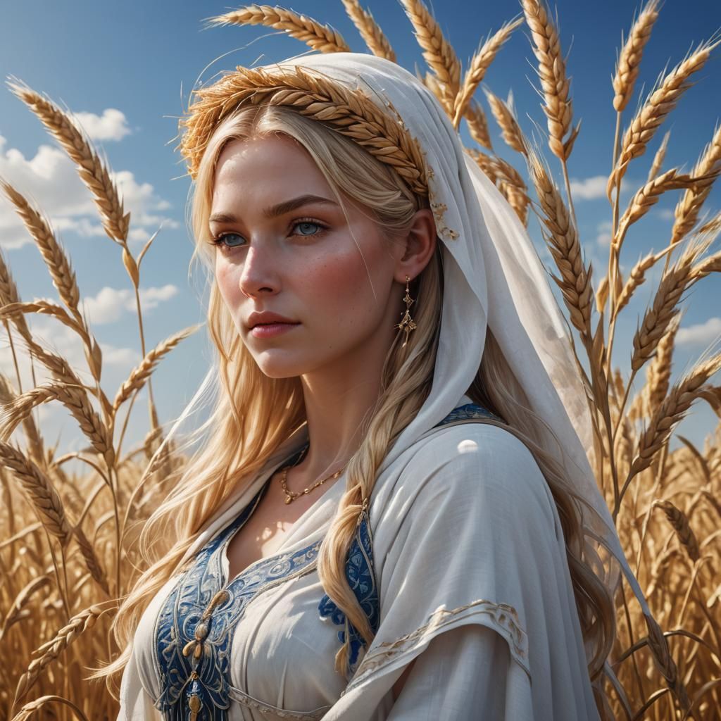 Goddess of Growth Holding Wheat Ear