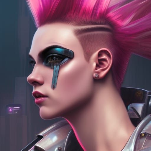 Cyberpunk Princess Portrait in Paris