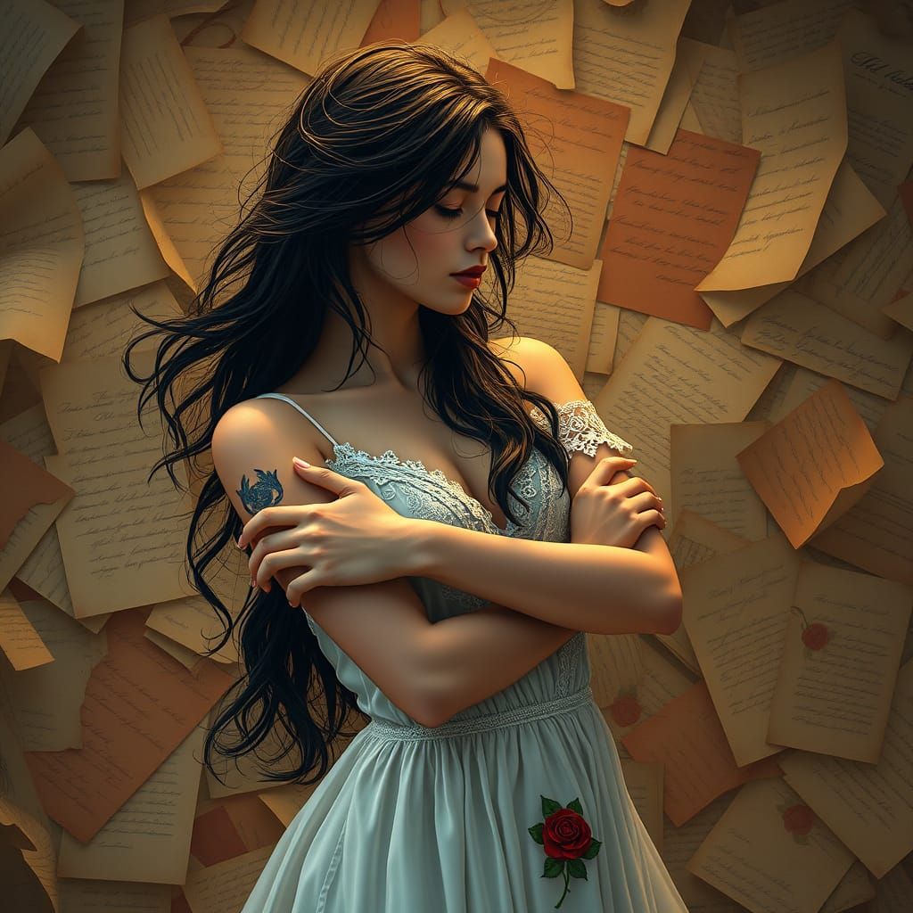 Enigmatic Beauty in Vintage Whispers