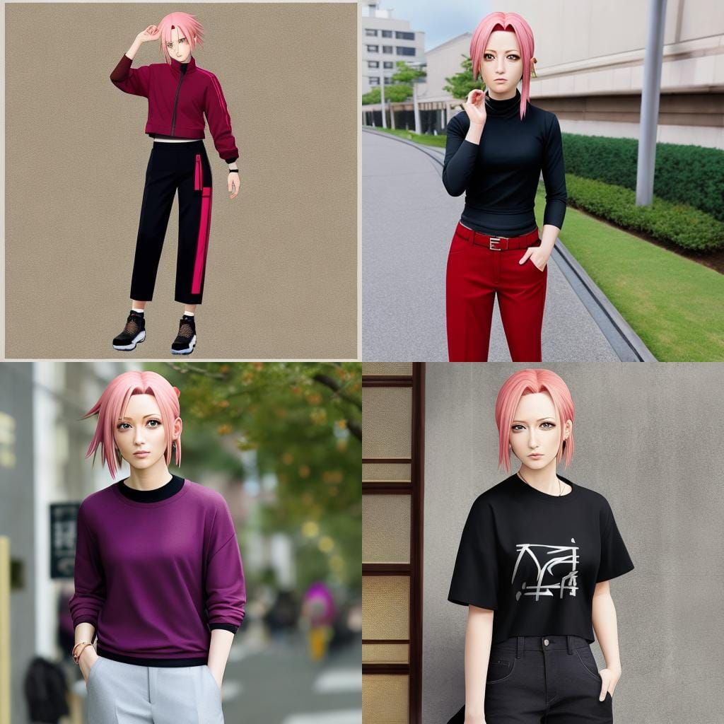 Sakura Haruno in Modern Fashion Style